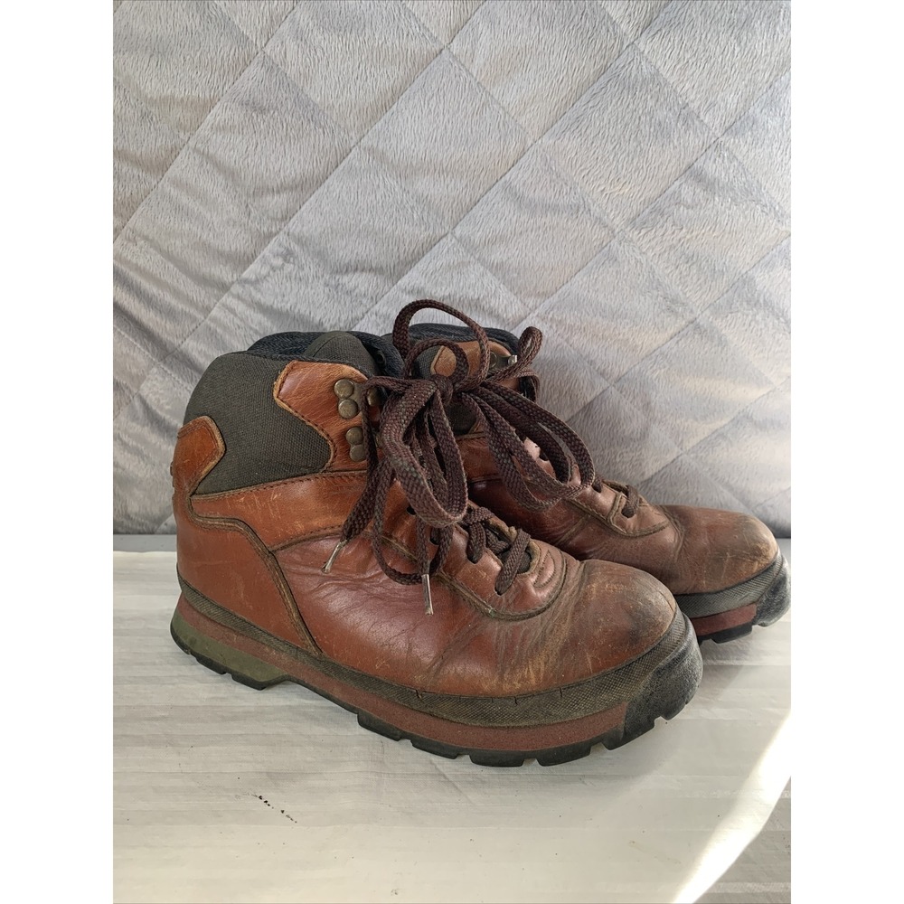 Raichle Boots Mens 8 Mountaineering Leather Hiking‎ Trail 5 1/2 UK Brown Vintage